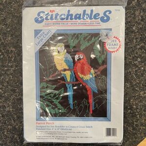 Vintage 90’s Parrot Perch Stitchables Cross-stitch Kit